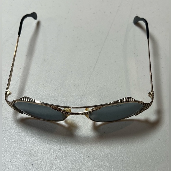 CAZAL Vintage Retro Made in Germany Gold Schwartz Oval Sunglasses Unisex main image 12